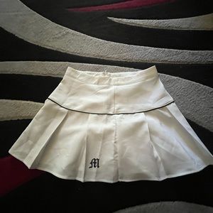 White tennis skirt